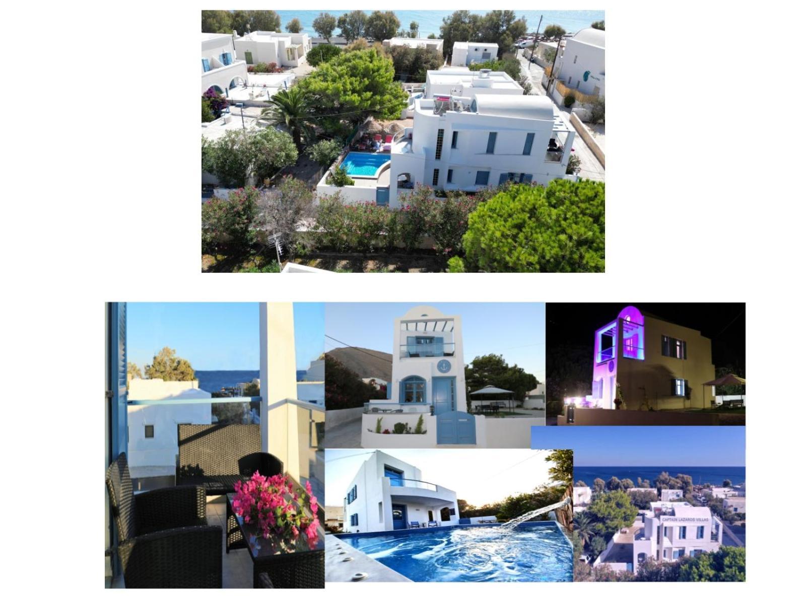 Located By The Sea One Beachfront Private Captain Lazaros Pool Villa With Loft In 750Sqm Spacious Private Plot-Jacuzzi-Sunrelax-Furnished Terace-Gazebo-Private Parking,Sleep 3 Adults And 2 Children, Just Steps From The Black Beach-Seaview Períssa Extérieur photo