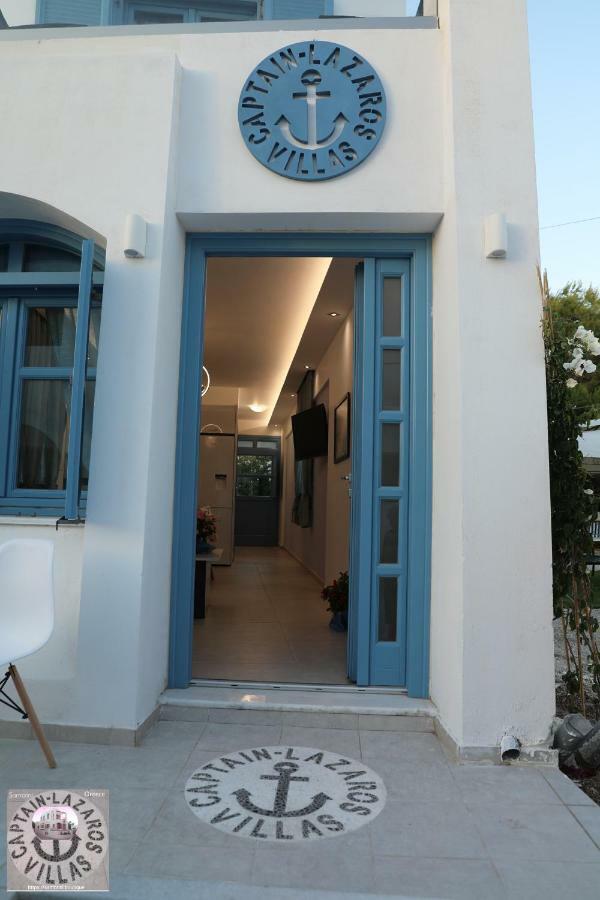 Located By The Sea One Beachfront Private Captain Lazaros Pool Villa With Loft In 750Sqm Spacious Private Plot-Jacuzzi-Sunrelax-Furnished Terace-Gazebo-Private Parking,Sleep 3 Adults And 2 Children, Just Steps From The Black Beach-Seaview Períssa Extérieur photo